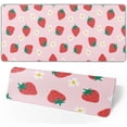 thumbnail image 1 of Gaming Mouse Pad Strawberry Desk Mat for Desktop Long Computer Keyboard Desk Pad Mouse Mat with Non-Slip Rubber Base Stitched Edges for Computer Home Office Gaming 31.5×11.8, 1 of 6
