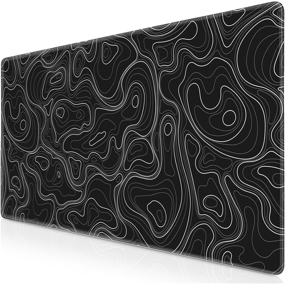 Gaming Mouse Pad, Topographic Contour Mouse Pad 31.5x11.8inch Large Extended Computer Mouse Mat Keyboard Full Desk Mousepad for Gaming, Office, Home