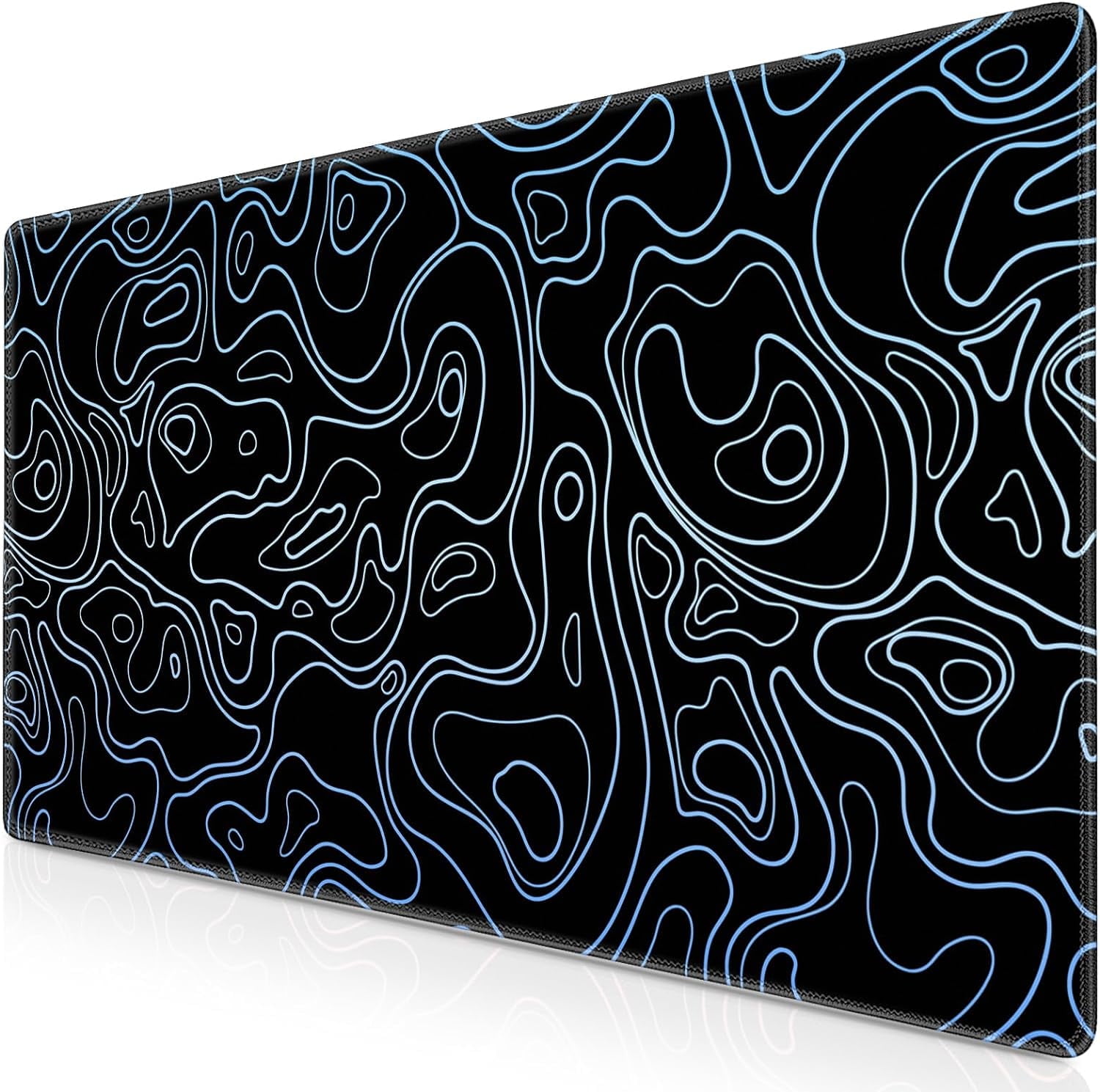 Gaming Mouse Pad, Topographic Contour Mouse Pad 31.5x15.7inch Large Extended Computer Mouse Mat Keyboard Full Desk Mousepad for Gaming, Office, Home