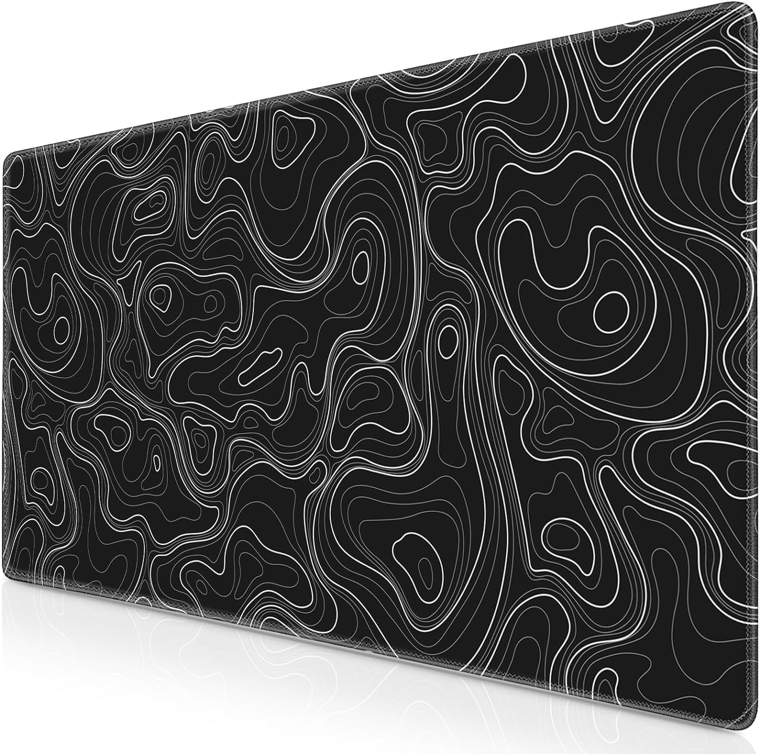 Gaming Mouse Pad, Topographic Contour Mouse Pad 31.5x15.7inch Large Extended Computer Mouse Mat Keyboard Full Desk Mousepad for Gaming, Office, Home