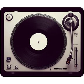 Gaming Mouse Pad Turntable Vinyl Record Top View Design Non-Slip Rubber Desk Mat for Computer Laptop Office 9.5x7.9 Inch