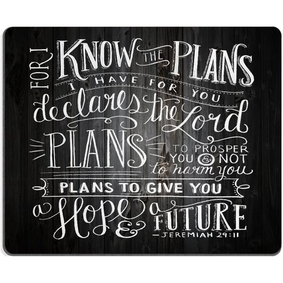 Gaming Mouse Pad Vintage Bible Verse Scripture Quotes Psalms Sayings on Deadwood,Non-Slip Thick Rubber Large Mousepad