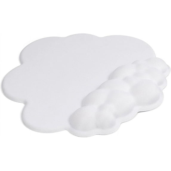 Gaming Mouse Pad Wrist Rest,Ergonomic with Gel Memory Foam,Non-Slip for Home Office/Laptop, Pain Relief-Cloud White