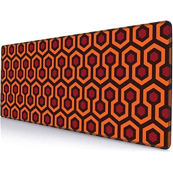 Gaming Mouse Pad, XXL Extended Computer Keyboard Long Mouse Mat, Large Desk Pad for Office Laptop, Non-Slip Rubber Base with Stitched Edge Mousepad, 31.5X11.8 inch Overlook Hotel Pattern
