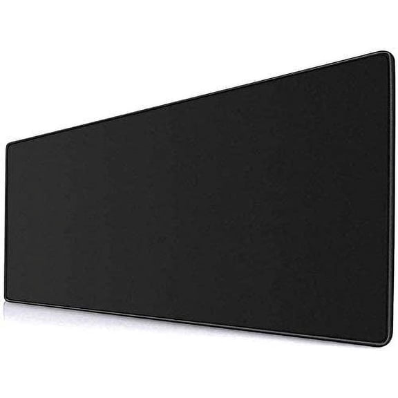Gaming Mouse Pad XXL Extended Desk Pad & Thick Large (800x300x3 mm) Computer Keyboard Mousepad Mouse Mat (80x30 Black)