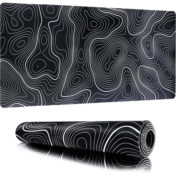 Gaming Mouse Pad XXL Extended Large Desk Pad Mat 34.65 x 15.75 Inches Keyboard Laptop Computer Mousepad with Non-Slip Base Stitched Edge for Home Office Gaming Work