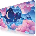 thumbnail image 1 of Gaming Mouse Pads Large, Cloud Star Aesthetics Mousepad Non Slip Base Stitched Edges, Extended Desk Mats for Computer Laptop, Night Sky Keyboard Pad for Home Office 15.7\u201dx 35.4\u201d XXL, 1 of 6