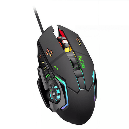 Gaming Mouse Wired, USB Computer Mouse with 4 Adjustable DPI, RGB Backlit LED, Side Buttons, Ergonomic Optical Mice for pc,Laptop, Windows, Mac ,Vista, Linux,Gamer