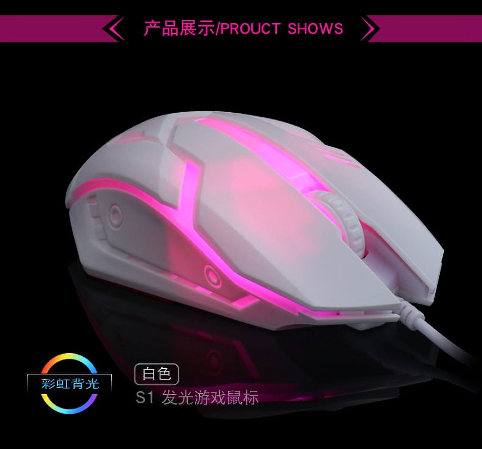 MMW3 wireless Gaming mouse RGB Flow lighting ultralight 79g 3200DPI power  saving rechargeable RGB Gaming mouse black/pink/White