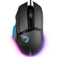 Gaming Mouse Wired with Max 16,000 DPI, UDH Computer Mouse with High Performance Match Logitech, Optical Sensor, RGB for PC/Mac/Laptop - Black