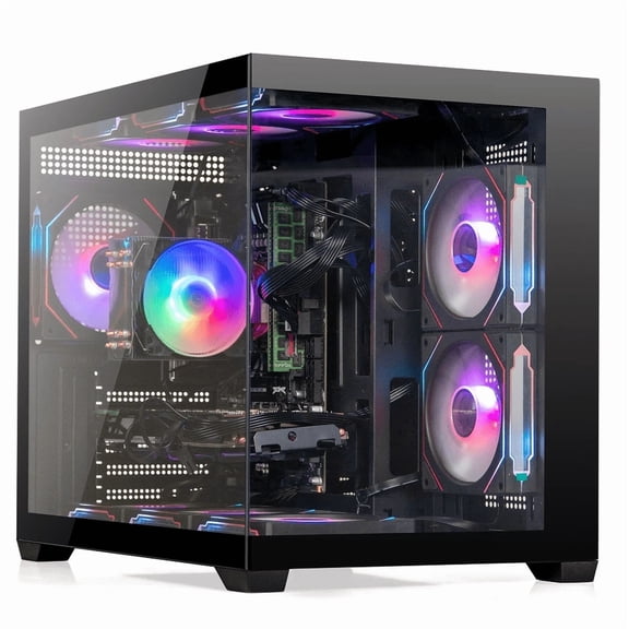 Gaming PC Desktop Computer Intel Xeon i7 E5 3.2GHz 8-Core Processor, NVIDIA GTX 1060, 16GB RAM, 512GB SSD + 1TB HDD, Win 11 Pro, Wi-Fi6 bt5.4 Ready, 9x ARGB FAN,650W PSU for Gaming, Work & Streaming