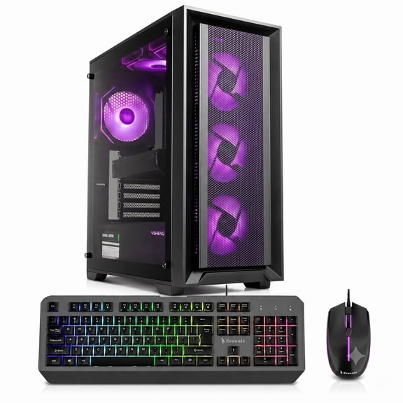 Gaming PC Desktop Computer Intel i7-7700, GTX 1060, 16GB RAM, 512GB SSD, WiFi6 & BT5.4, Windows 11, with Rbg Gaming Keyboard & Mouse
