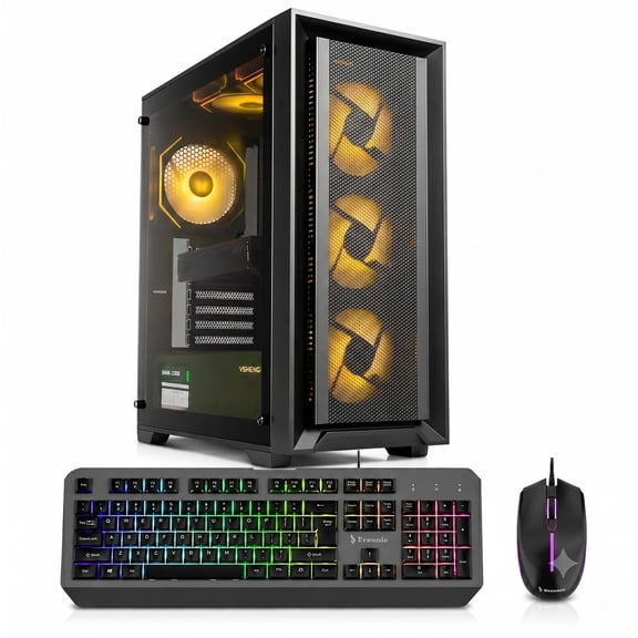 Gaming PC Desktop Computer Intel i7-7700, GTX 970, 16GB RAM, 512GB SSD, WiFi6 & BT5.4, Windows 11, with Rbg Gaming Keyboard & Mouse
