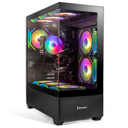Gaming PC Desktop Computer – Ryzen 7 5700X up to 4.6GHz, RX5500 XT 32GB DDR4 RAM, 1TB NVMe SSD, Wi-Fi 6 & Bluetooth 5.4, 9× ARGB Fans, 650W PSU, Windows 11 Pro, RGB Keyboard & Mouse