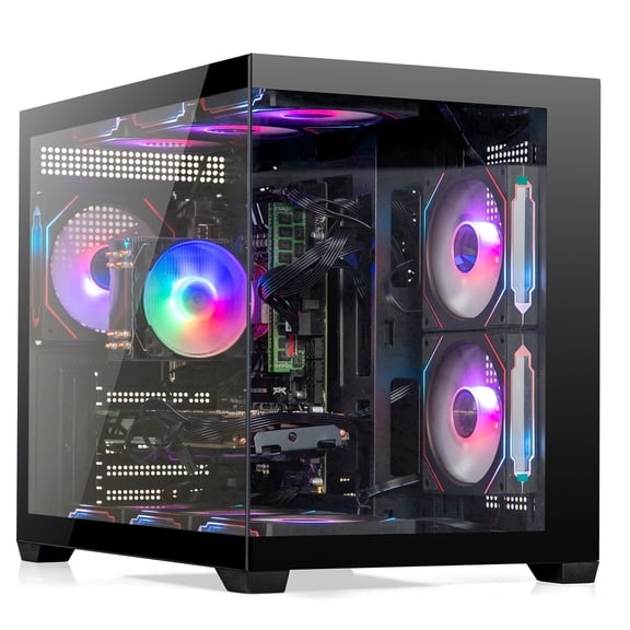 Gaming PC Desktop Computer – i7-12700KF up to 5.0GHz, RTX3050 GDDR6, 32GB DDR4, 1TB NVMe SSD, Liquid Cooled, Wi-Fi 6, BT5.4, 650W, Windows11