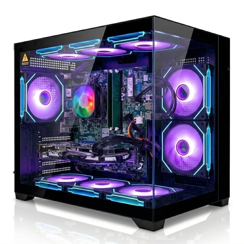 Labelled Gaming Pc Gaming PC Desktop Computer i7-8700 GTX 1050 16GB DDR4 RAM 400GB NVMe ...