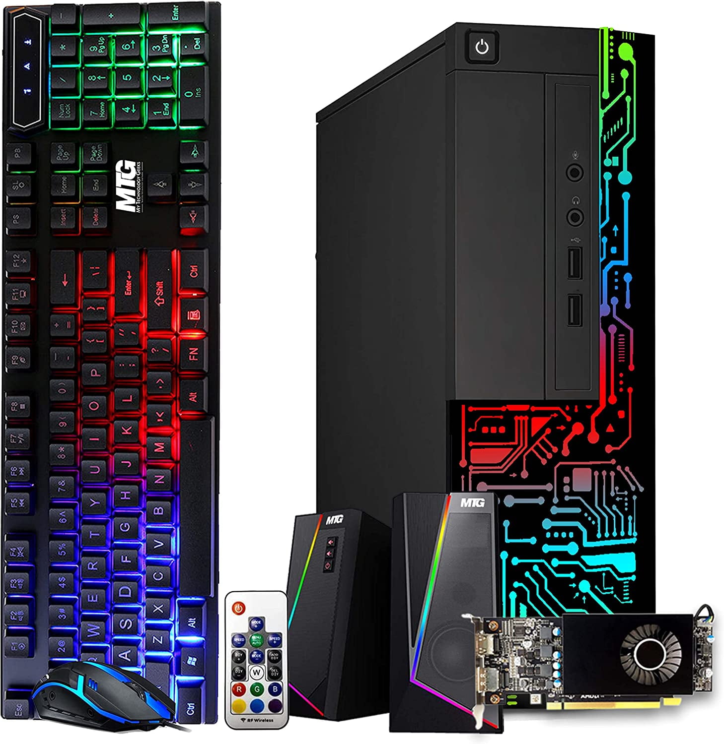 Gaming PC Desktop, Intel Core i7, TechMagnet Siwa 8, AMD RX 550