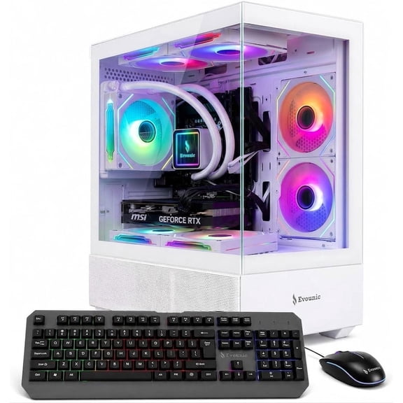Gaming PC Desktop, Intel E5 12-Core, GTX 1080 Ti 11GB, 64GB RAM, 512GB NVMe SSD + 1TB HDD, WiFi 6, Bluetooth 5.4, Liquid Cooling, 650W, Windows 11