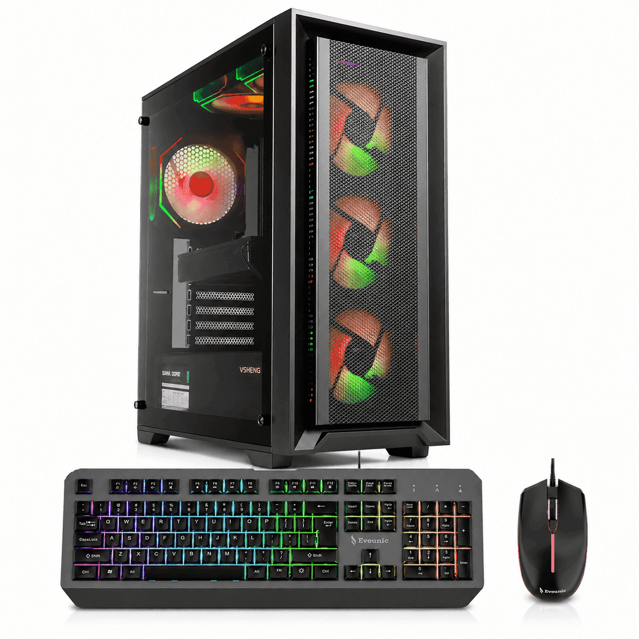 Gaming PC Desktop Computer Intel I7, GTX 1050, 32GB RAM, 256GB SSD + 1TB HDD, WiFi6 & BT5.4, Windows 11, With Keyboard & Mouse