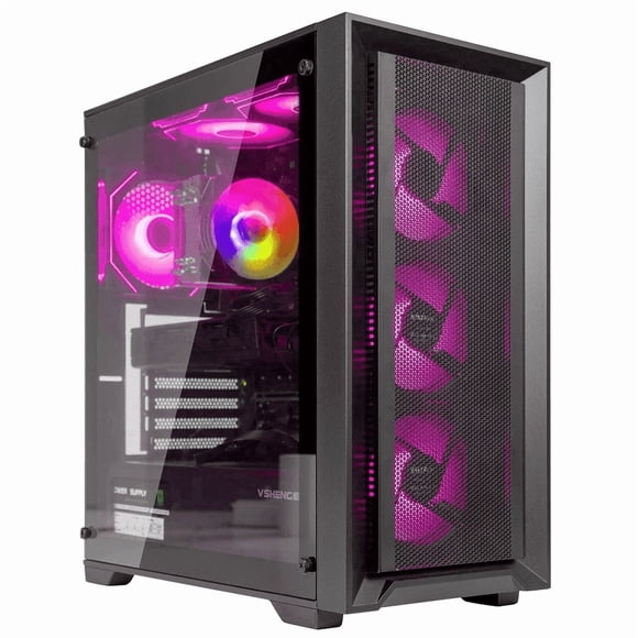 Gaming PC Desktop Intel i7 Xeon E5, 32GB RAM, 400GB SSD + 1TB HDD, NVIDIA K620, WiFi6 & BT5.4, Windows 11, 650W PSU, RGB Keyboard & Mouse