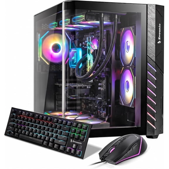 Gaming PC Desktop,Liquid Coolingi7-12700KF 12-Core up to 4.9GHz, RX 6900 XT Graphics, 32GB DDR4 RAM with RGB Lighting, 1TB NVMe SSD, 800W PSU, Windows 11 ,High-End Desktop Computer