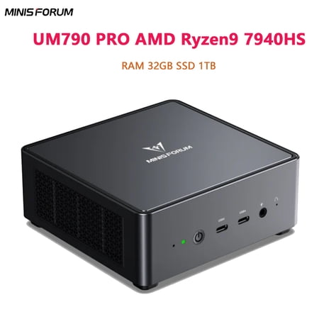 Gaming PC MINISFORM UM790PRO AMD Ryzen 9 7940HS Mini Computer RAM 32GB DDR5 SSD 1TB WIFI6E