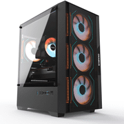 Gaming PC, i7 CPU Up to 4.0GHz, RX 590 2304 SP 8GB DDR5 Graphics Card, 512 GB M.2, 16 GB RAM Pre-Built Computer, ARGB Fans x 4, Win 11 Home WiFi 6 + BT 5.3, 550W PSU