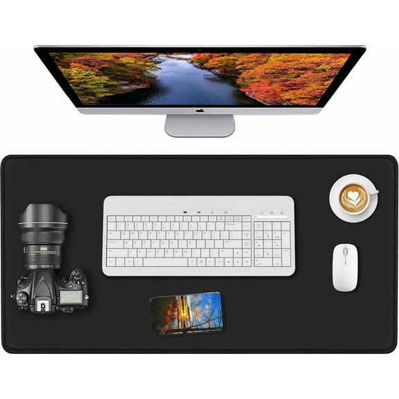 Gaming Pad, Large Pad, -Textured Mat, Extended Desk Keyboard Mousepad Non-Slip Mousepad Rubber Base for , Office, Esports Pros, , 31.5 x 11.8 in, Black