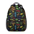 thumbnail image 1 of Gaming Pattern Backpack for School,Schoolbag with Adjustable Shoulder Straps & Padded Back,15.3"x11"x6.7", 1 of 6