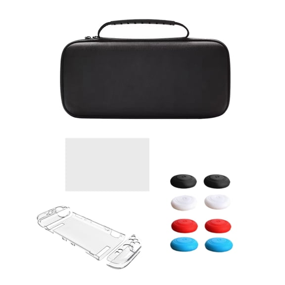 Gaming Protective Cover Pack Shockproof Storage Case Controller Skin Screen Protector Precise Joystick Caps Set for NSW2