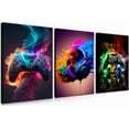 thumbnail image 1 of Gaming Room Decor Wall Art Set of 3, Video Gaming Theme Decor Gamer Room Gamepad Graffiti Posters Pictures Wall Art, Gaming Canvas Painting Prints for Teen Boys Room Decor Unframed, 1 of 6