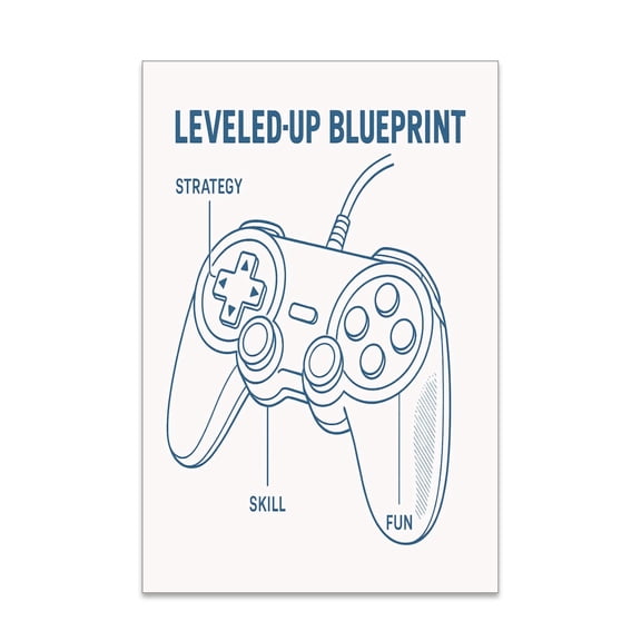 Gaming Room Poster - Gloss Paper Finish - Wall Decor for Play Spaces gift 13x19