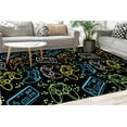 thumbnail image 1 of Gaming Room Rugs, Colorful Rug, Neon Colors Rugs, Modern Rug, Thick Rug, Gift For Her, Salon Decor Rug, Office Rug, Machine Washable Rug, 3.3'x5' - 100x150 cm, 1 of 5