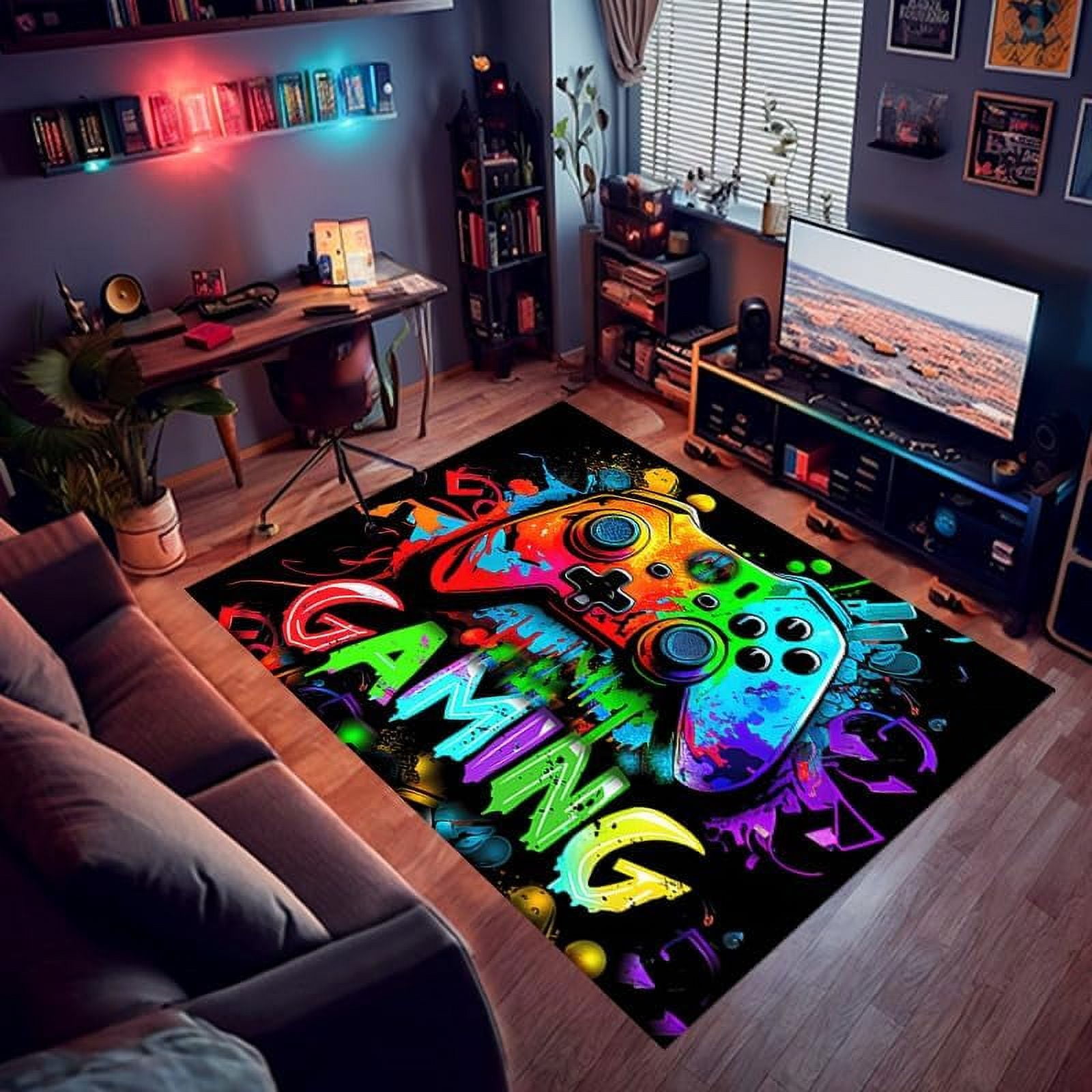 Gaming Rugs A Sort Gaming Rug Gaming Carpet for Boys Bedroom and Living Room - Walmart.com