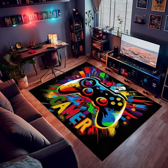 Gaming Rug Gaming Carpet for Boys Bedroom and Living Room