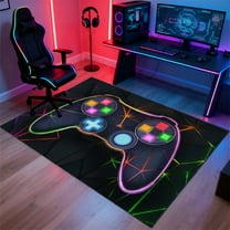 Gaming Rug for Room,3'x5' Cool Gamer Rugs with Non-Slip Backing,Game Room Carpet for Bedroom and Livingroom Decor
