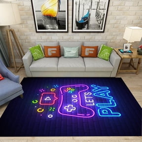 Gaming Rug for Room Gamer Rug with Game Controller Carpet for Game Room Esports Room and s' Game-Themed Bedroom Floor Mat