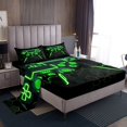 thumbnail image 1 of Gaming Sheet Set Twin for Boys Gamer Bed Sheets Set for Girls Kids Teens Game Console Fitted Sheet 3D Green Gamepad Gaming Flat Sheet Geometry Honeycomb Print Bedding Set, 1 of 6