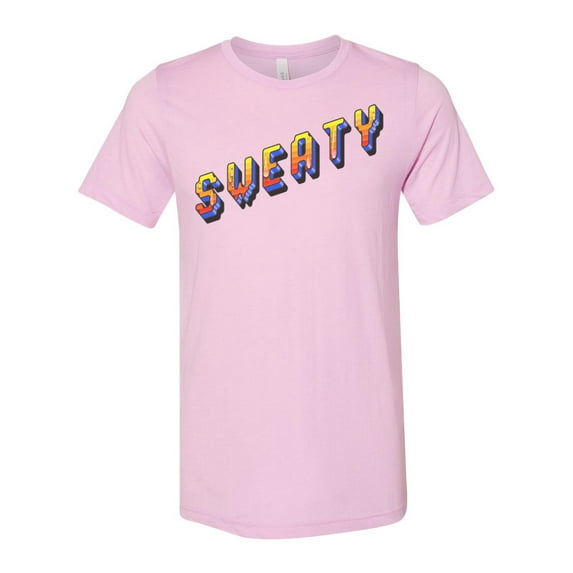 Gaming Shirt, Sweaty, Video Game Shirt, Gamer Gift, Video Game Gift, Unisex Fit, Nerd Shirt, Nerdy Shirt, Gift For Him, Gamer Boyfriend, Lilac, MEDIUM