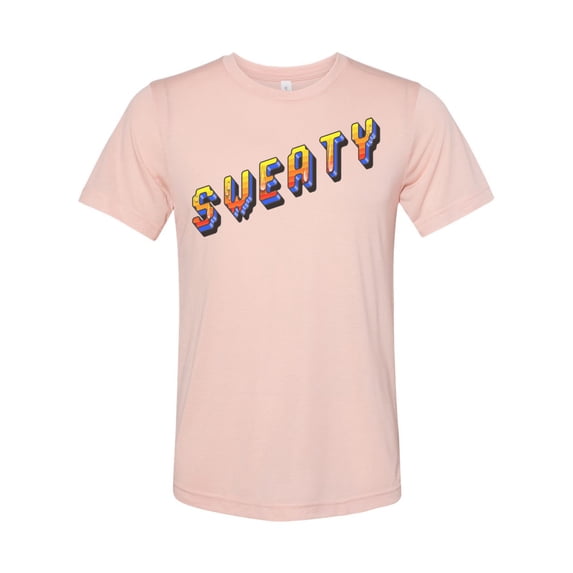 Gaming Shirt, Sweaty, Video Game Shirt, Gamer Gift, Video Game Gift, Unisex Fit, Nerd Shirt, Nerdy Shirt, Gift For Him, Gamer Boyfriend, Peach, MEDIUM