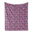 thumbnail image 1 of Gaming Soft Flannel Fleece Throw Blanket, Continuous Joystick Gamepad Vintage Childhood, Cozy Plush for Indoor and Outdoor Use, 50" x 60", Pink Violet Blue, by Ambesonne, 1 of 5