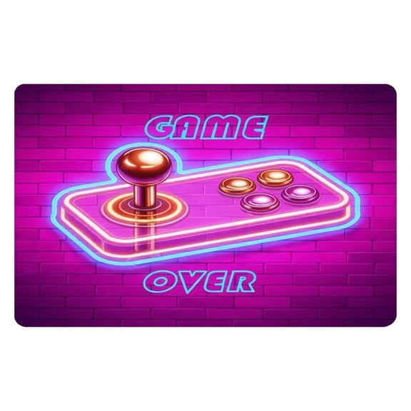 Gaming Theme Area Rug for Home Polyester Fiber Non Floor Mat for Living Room Bedroom Kids Room