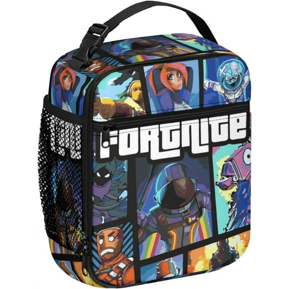 Gaming-Themed Lunch Box for Boys Insulated Lunch Bag - Waterproof Leakproof and Durable - Reusable Lunchbox for Kids Men and Women