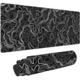 thumbnail image 1 of Gaming Topographic Desk Pad Large Mouse Pad Extended Office Long Desk Mat XXL on Top of Desks for Keyboard 31.5 X 11.8 in, 1 of 6