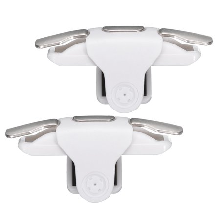 Gaming Trigger Mobile Game Controller 1 Pair Double Side Fire Keys ABS Universal White