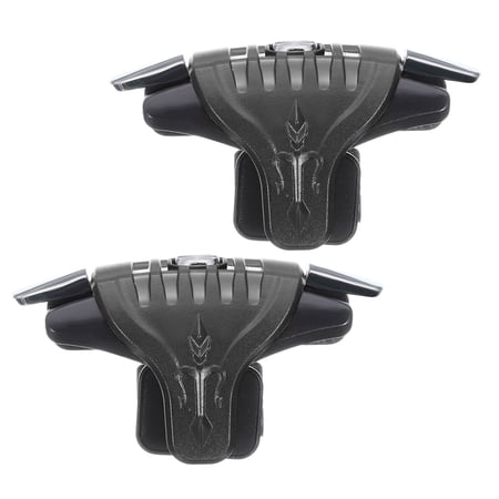 Gaming Trigger Mobile Game Controller 1 Pair Double Side Fire Keys Shooter Sensitive Black