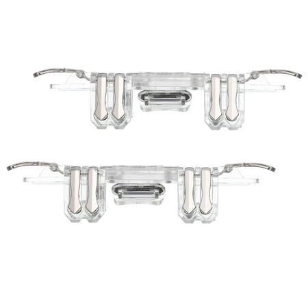 Gaming Trigger Mobile Game Controller 1 Pair Six-Finger Linkage Fire Key High Sensitive Clear