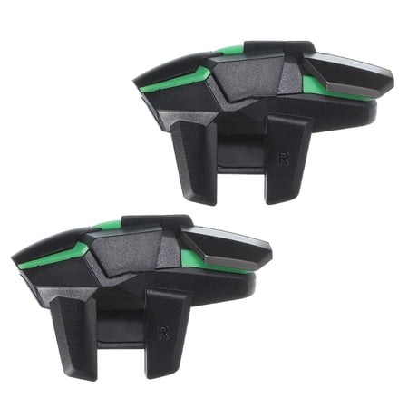 Gaming Trigger Mobile Game Controller 1 Pair Six-Finger Linkage Single Shot Button ABS High Sensitive Black