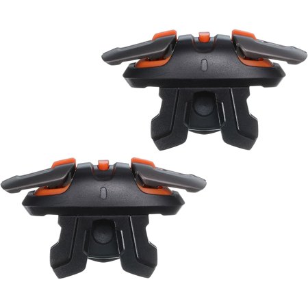 Gaming Trigger Mobile Game Controller 1 Pair Six-Finger Single Shot Fire Keys Universal Black for 4.7-6.5 Inch Cell Phone