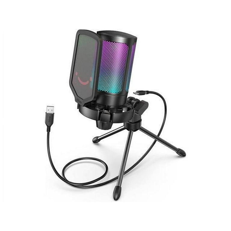  HyperX QuadCast S RGB USB Condenser Microphone with Shock Mount  for Gaming, Streaming, Podcasts